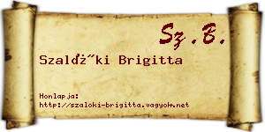 Szalóki Brigitta névjegykártya