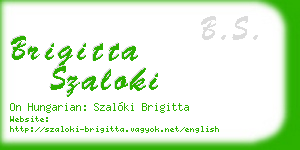 brigitta szaloki business card